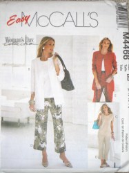 4466 LOOSE LONG CARDIGAN, TOP, PANTS LENGTHS PATTERN 8-14